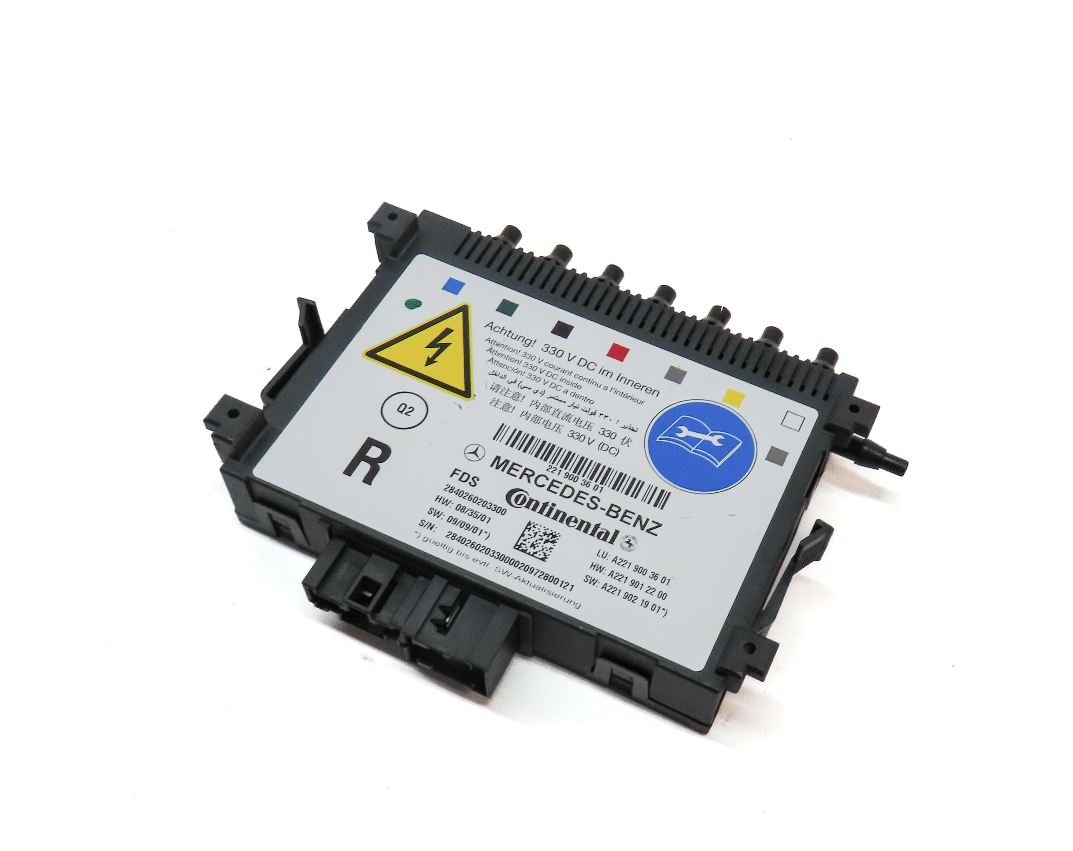 2010 MERCEDES S400 (W221) FRONT RIGHT PASSENGER SEAT MASSAGE CONTROL MODULE — exact item pictured
